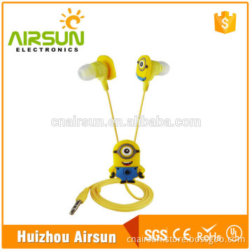 Colorful Cute Cartoon Earphone / cartoon in-ear earphone for Gift
